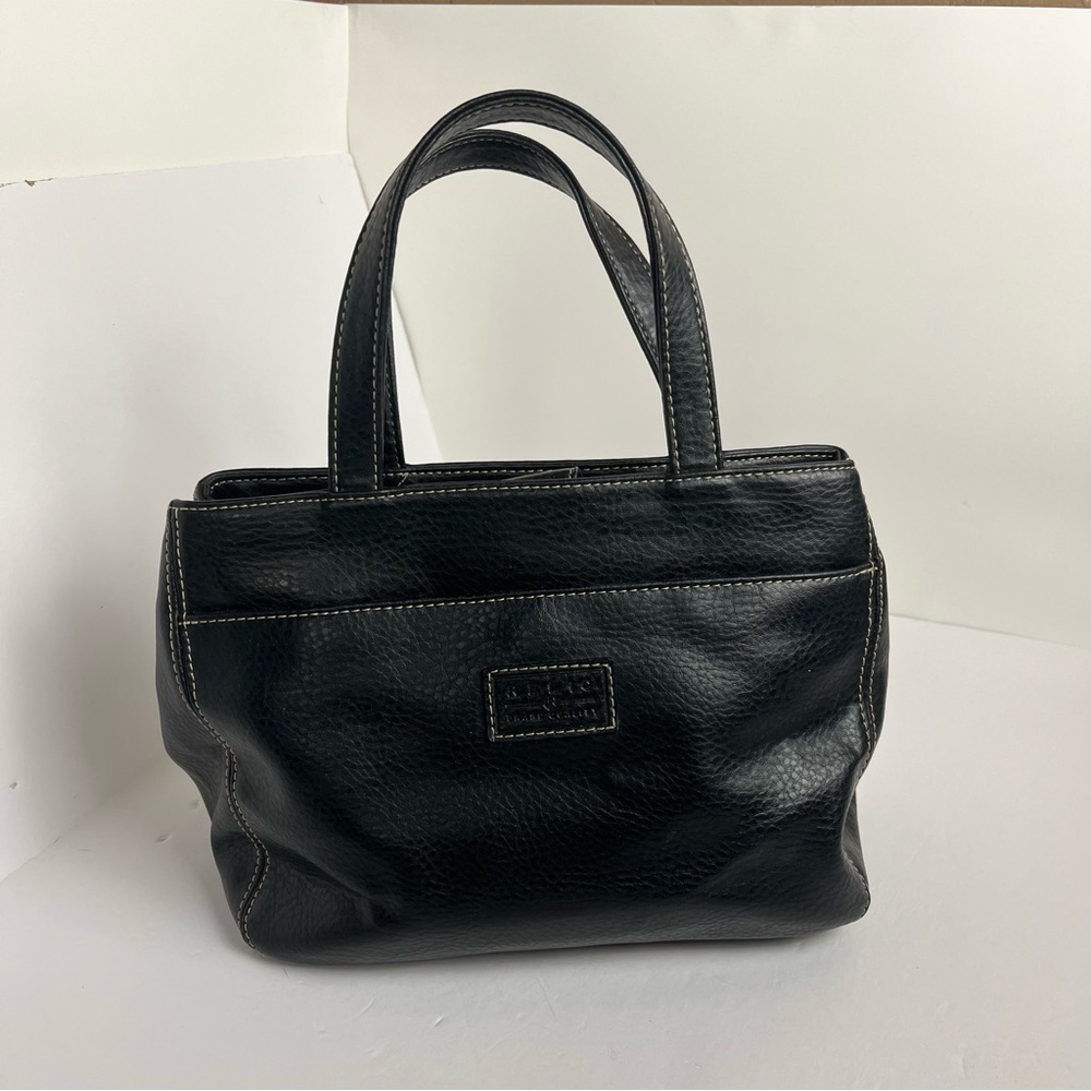 Relic Black Pebbled Leather Purse White Stitching RL 4381 Workwear Casual Bag